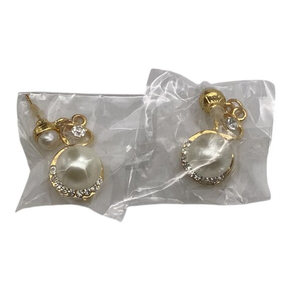 Costume Jewelry Necklace & Drop Earrings Set With Multicolor Faux Pearl Accents - Picture 8 of 14